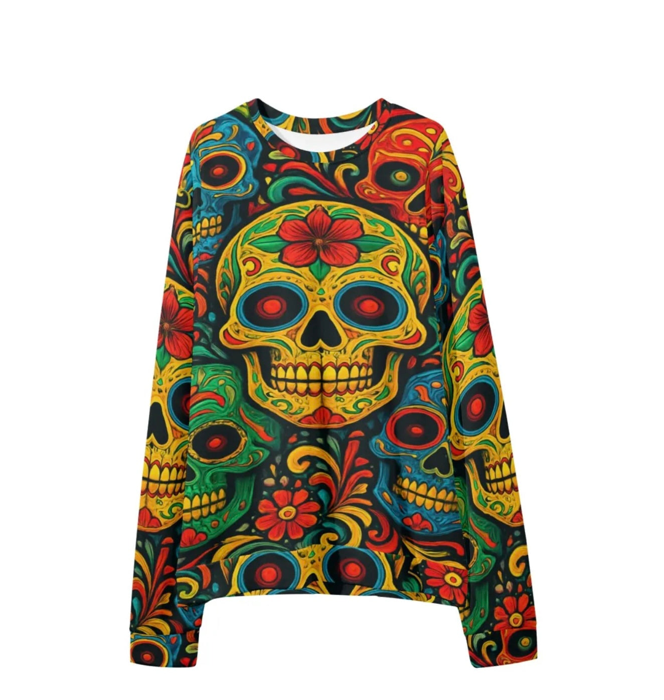 Pullover felpa SKULL BLOOM