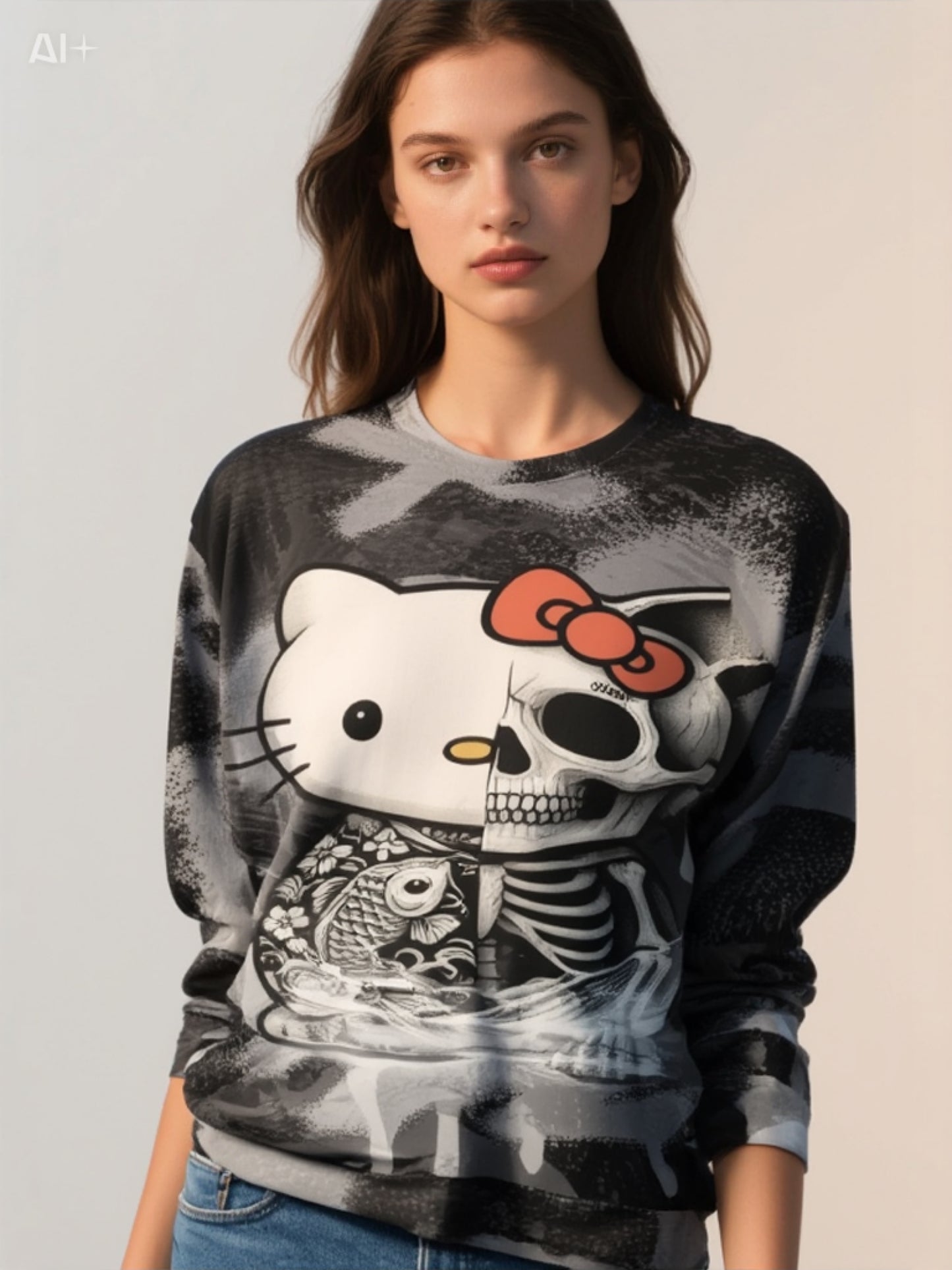 Pullover felpa KITTY BONES