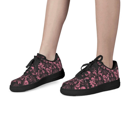Scarpe in ecopelle skull pink