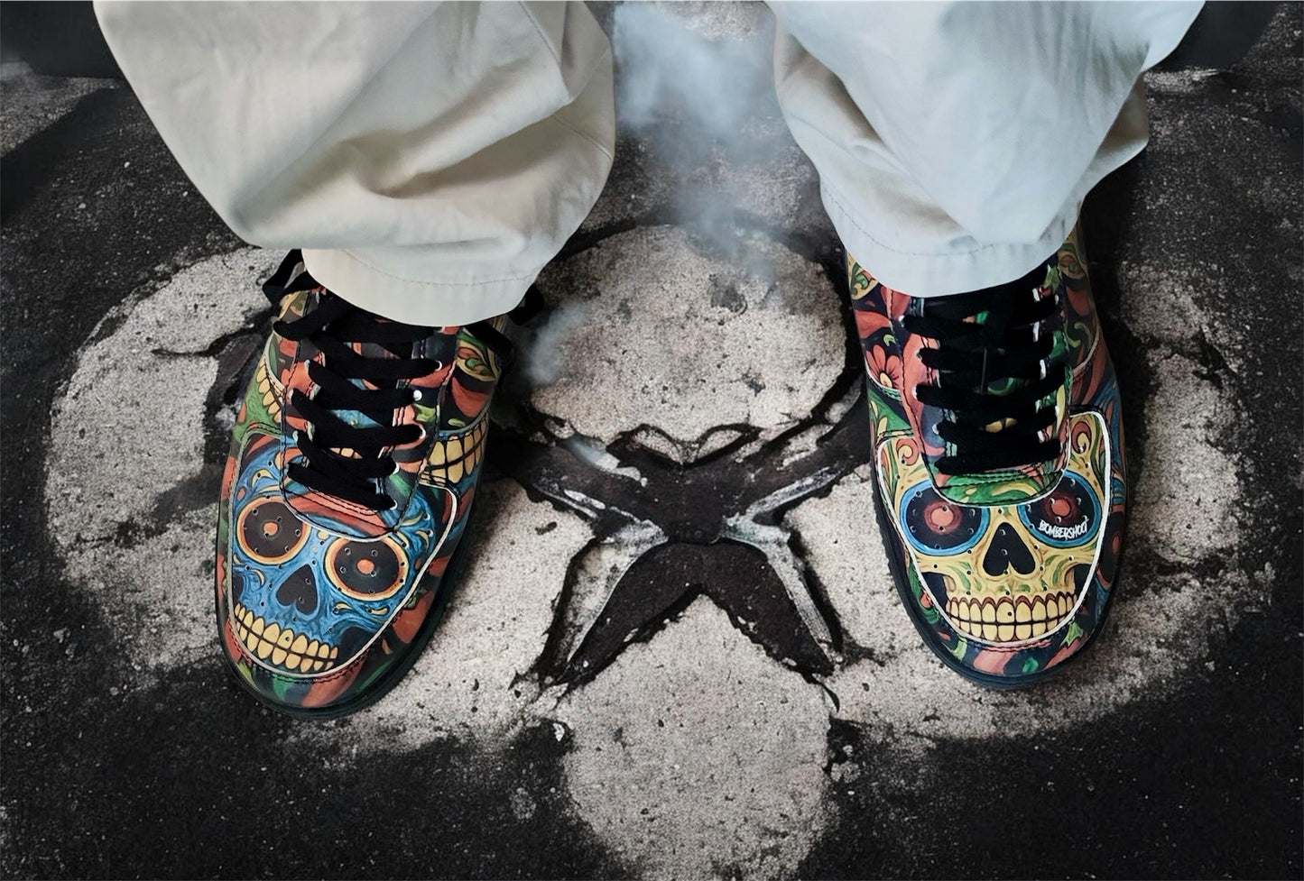 Scarpe in ecopelle santa muerte