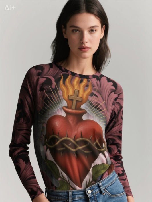 Pullover felpa CUORE SACRO